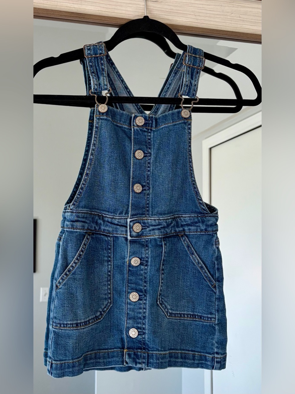 cat & jack overall skirt romper girls size Small 6 denim blue Jean
